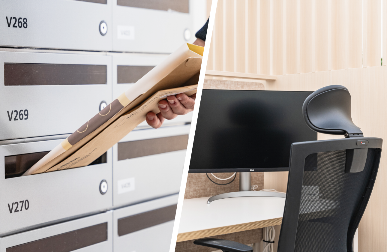 비상주사무실과 다이브나인 서비스를 안내하는 오피스 이미지